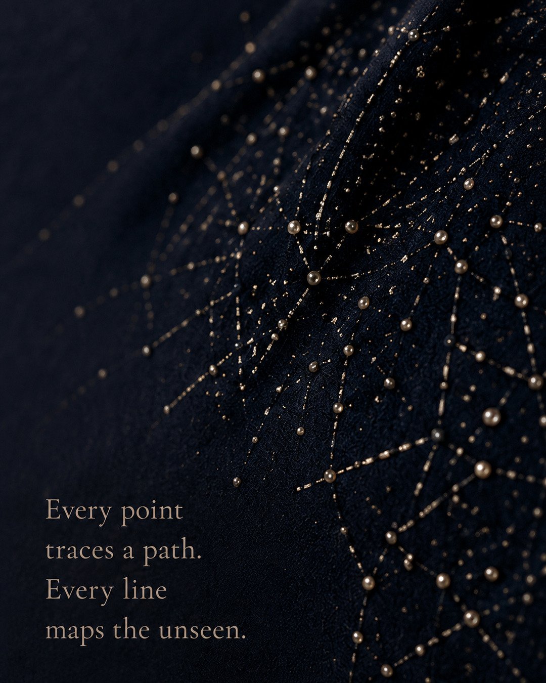 Bright Orbit — constellation beadwork detail