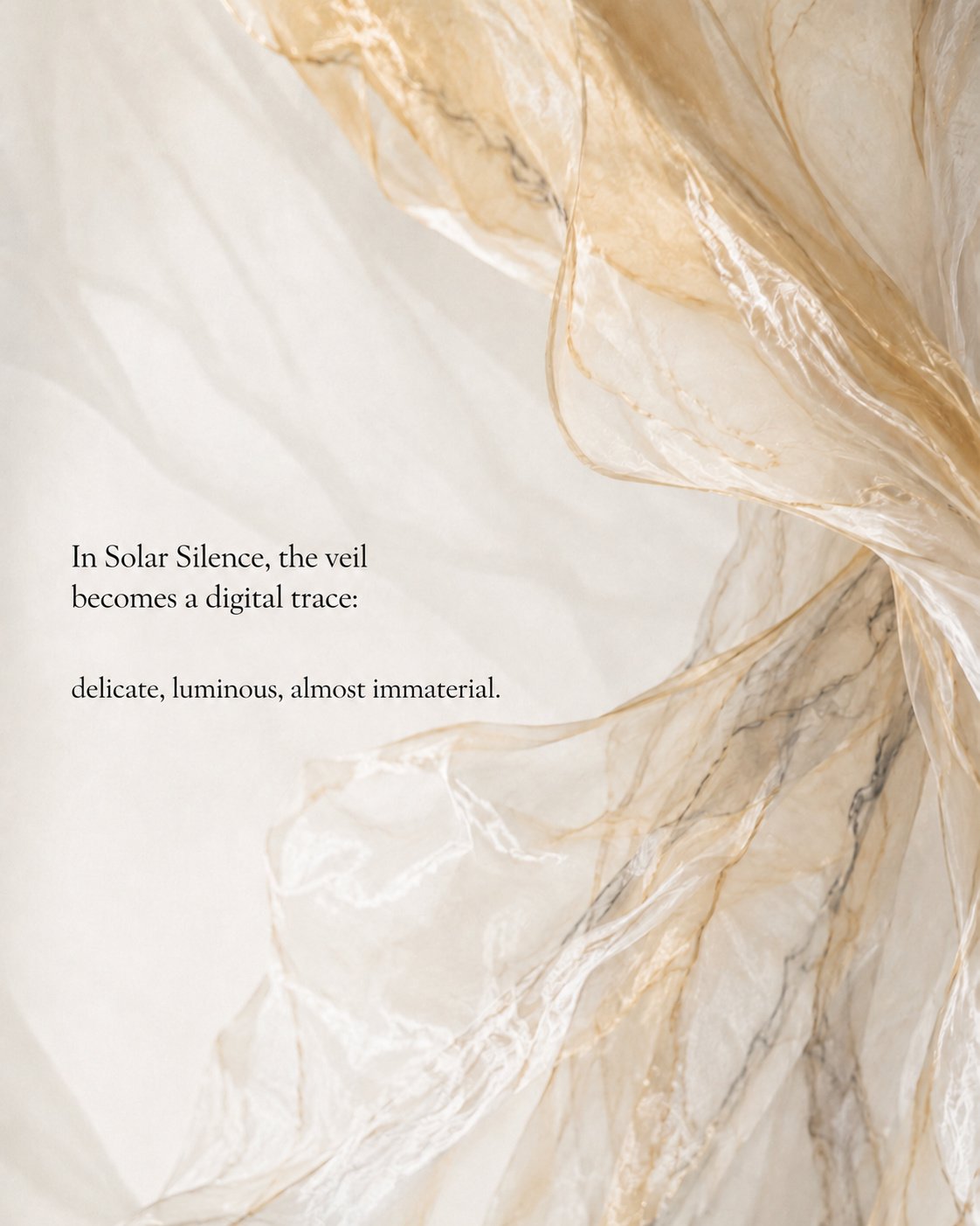 The garment suspends the body between air and form