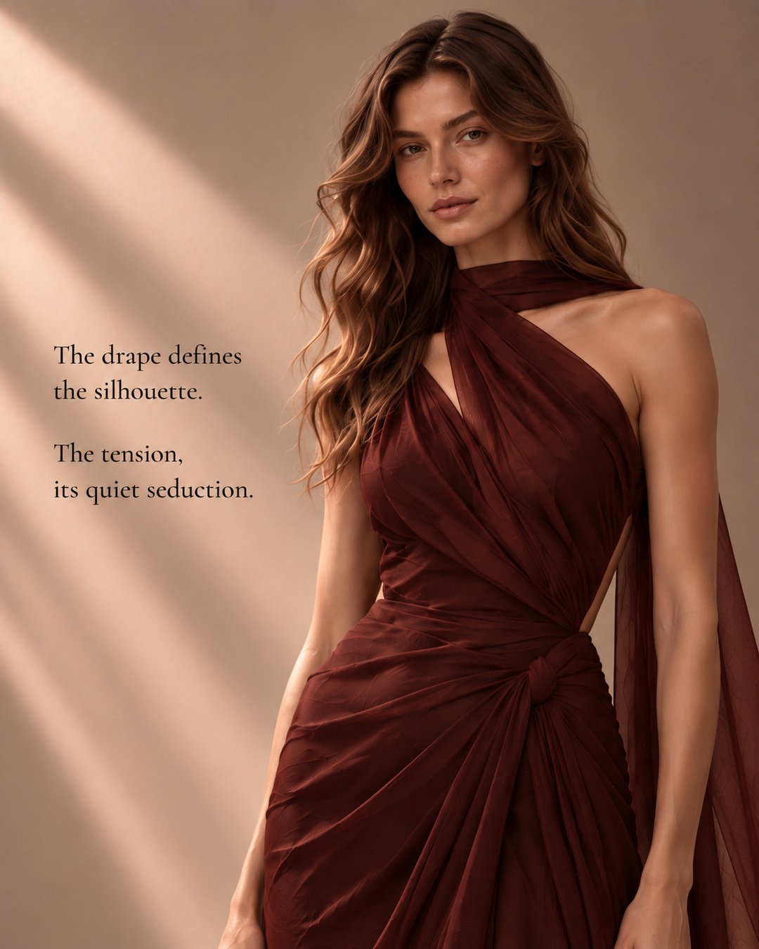 Ember Drape — the drape defines the silhouette
